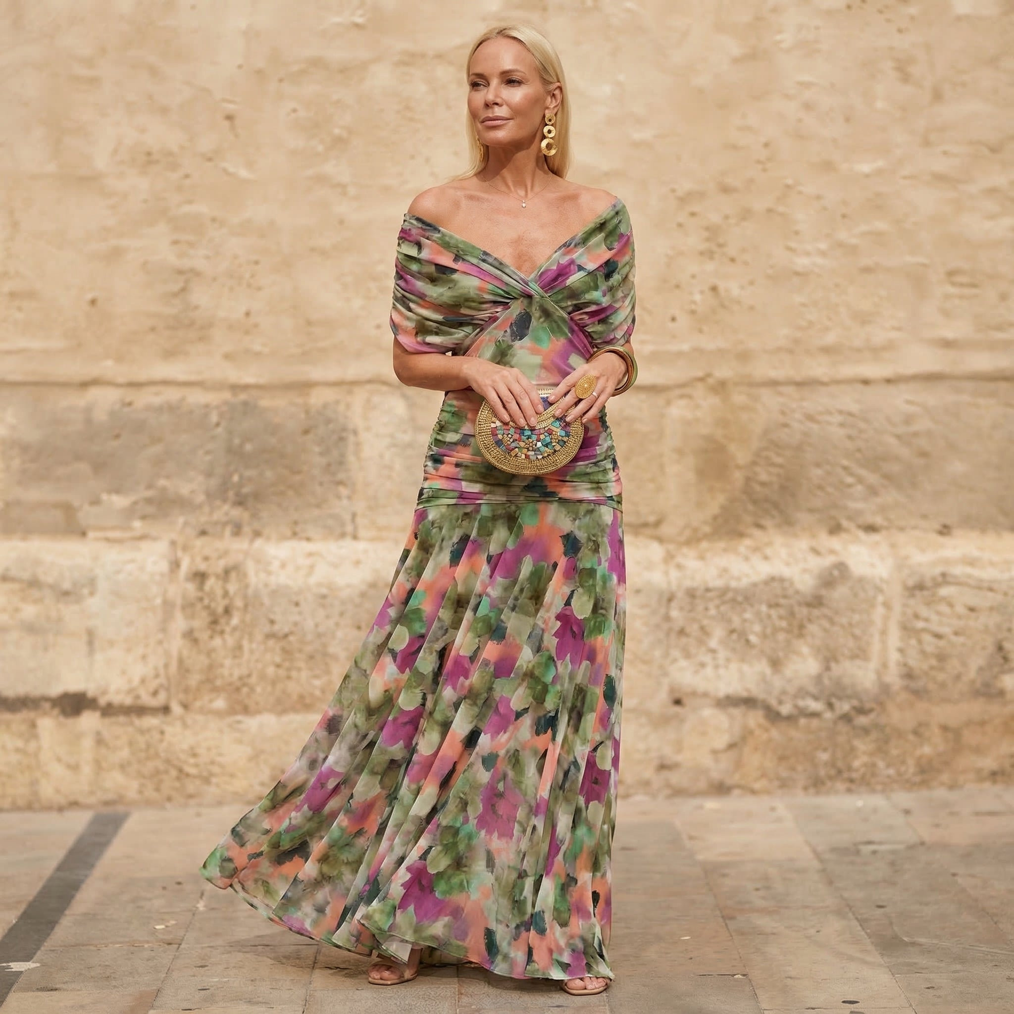Floral Flowing Maxi Dress – Romantic Evening