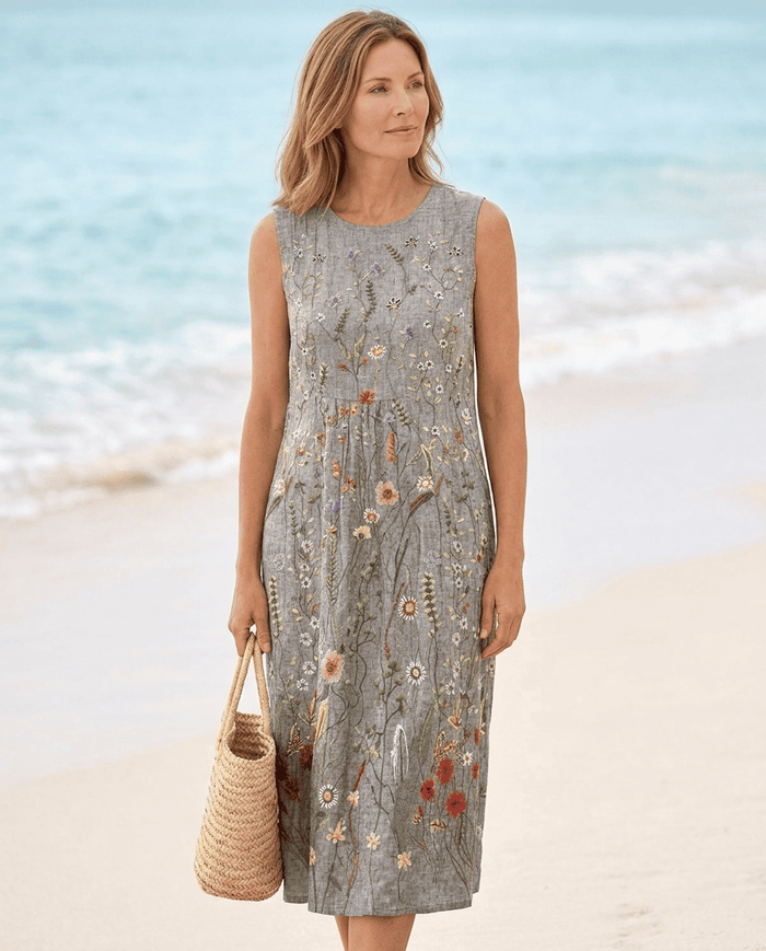 Everyday Elegance – Wildflower Drape Midi Dress