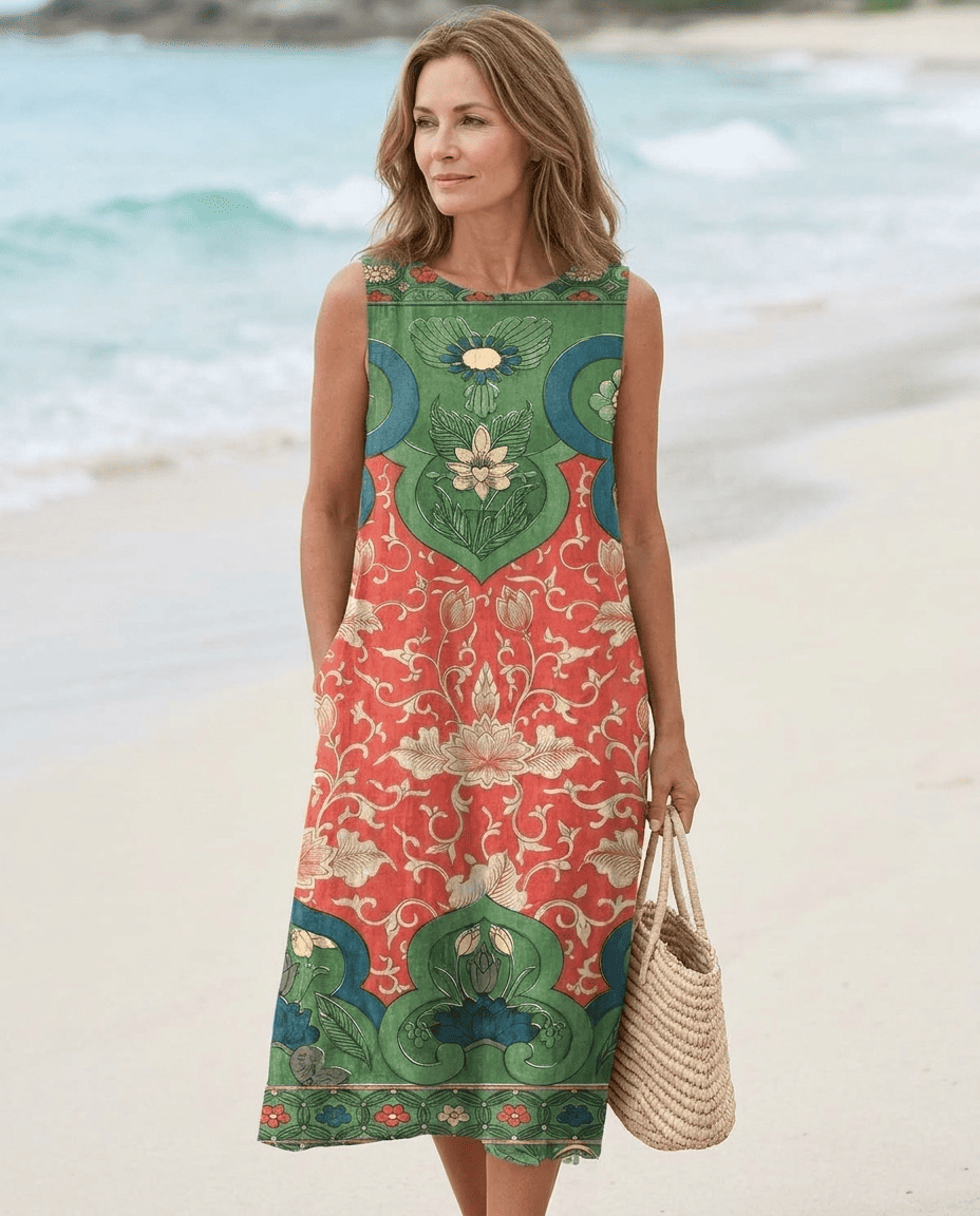 Weekend Wanderlust – Floral Print Bohemian Midi Dress