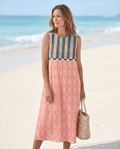 Brunch Ready – Striped Pastel Midi Dress