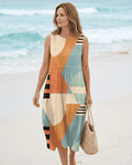 Brunch Ready – Geometric Midi Dress