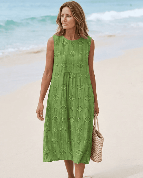 Brunch Ready – Embroidered Midi Dress