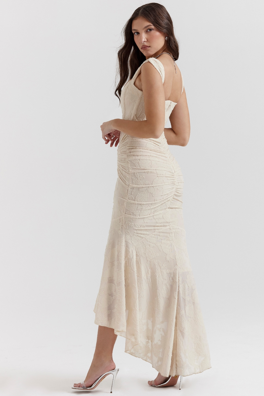 Sculpting Lace Maxi Dress | Sleeveless Design for Formal Events and Parties