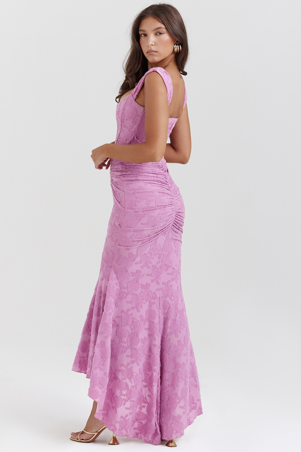 Sculpting Lace Maxi Dress | Sleeveless Design for Formal Events and Parties