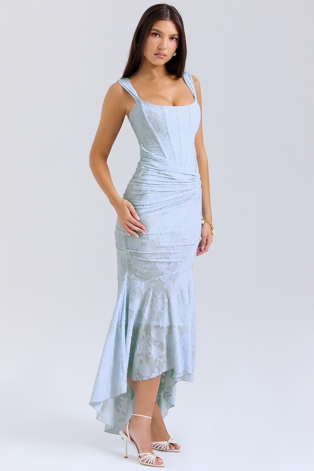 Sculpting Lace Maxi Dress | Sleeveless Design for Formal Events and Parties