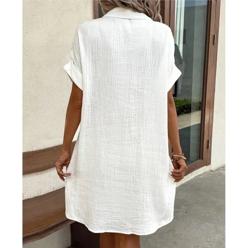 Marielle | Lightweight Linen Button Dress