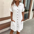 Marielle | Lightweight Linen Button Dress
