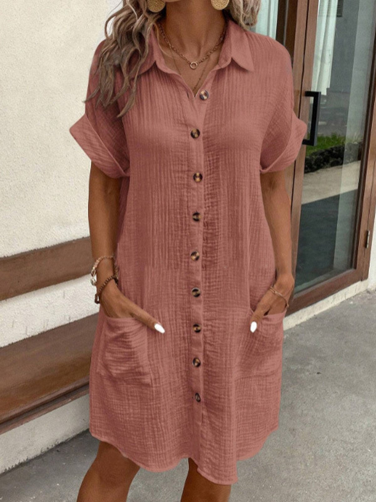 Marielle | Lightweight Linen Button Dress