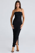 Wired Cup Floral Lace Corset Maxi Dress with Power Mesh for Evening Wear