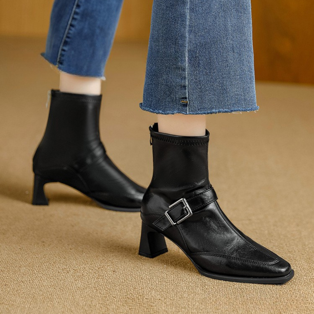 Ankle Boots for Women - Leather Casual Footwear for Everyday Wear