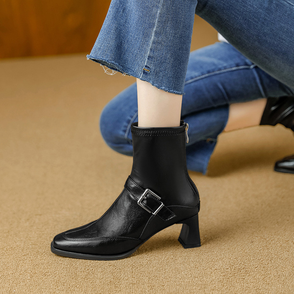 Ankle Boots for Women - Leather Casual Footwear for Everyday Wear