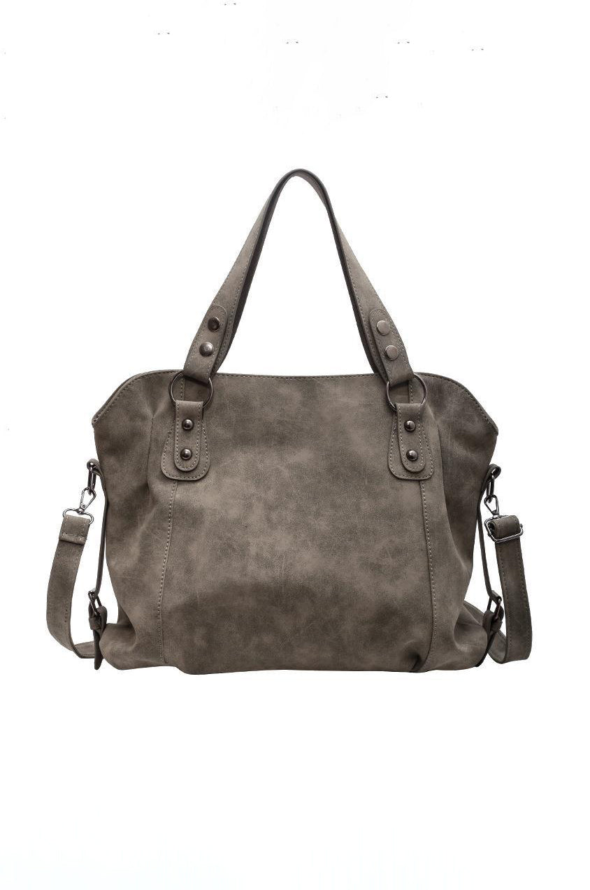 Vegan Suede Crossbody Tote Bag | Vintage Velvet Style for Everyday Use