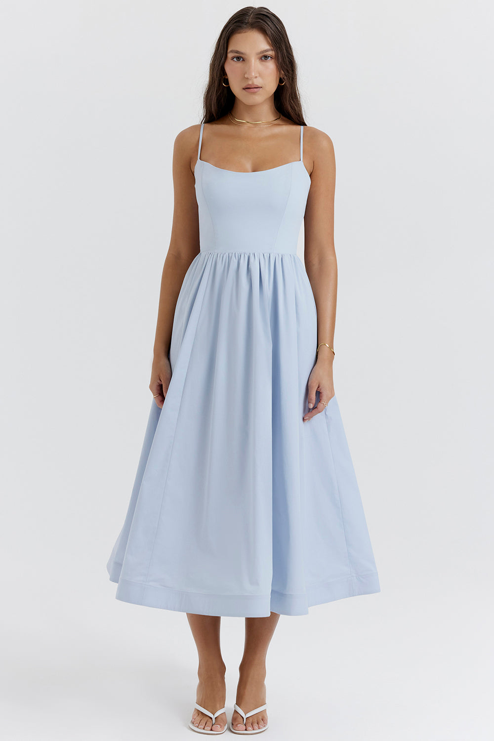 Sleeveless Open Back Midi Dress | Elegant Design for Special Occasions