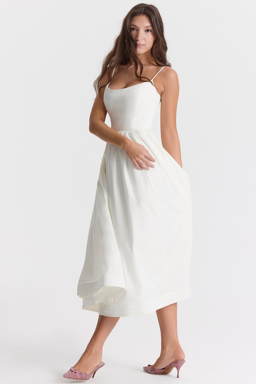 Sleeveless Open Back Midi Dress | Elegant Design for Special Occasions