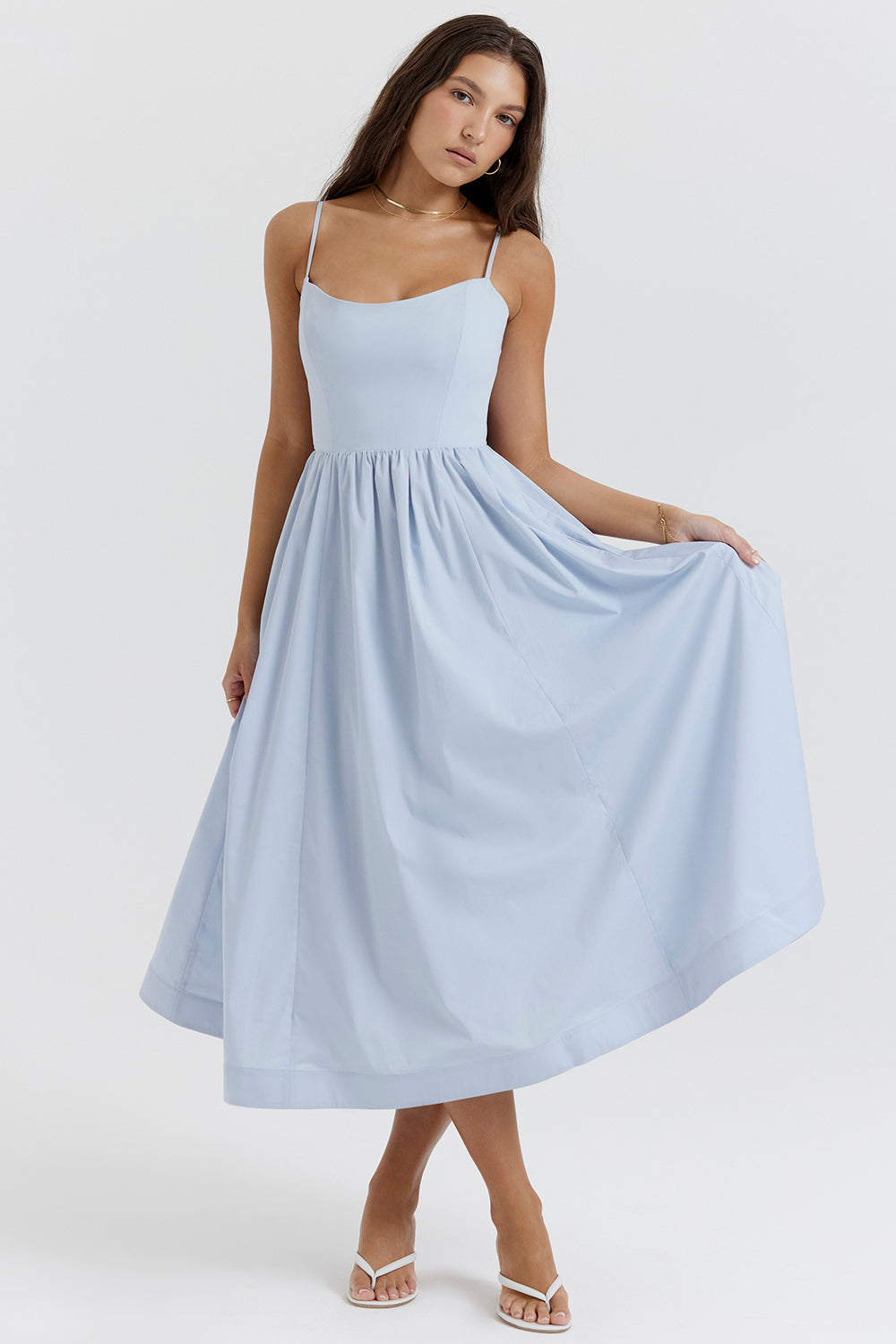 Sleeveless Open Back Midi Dress | Elegant Design for Special Occasions