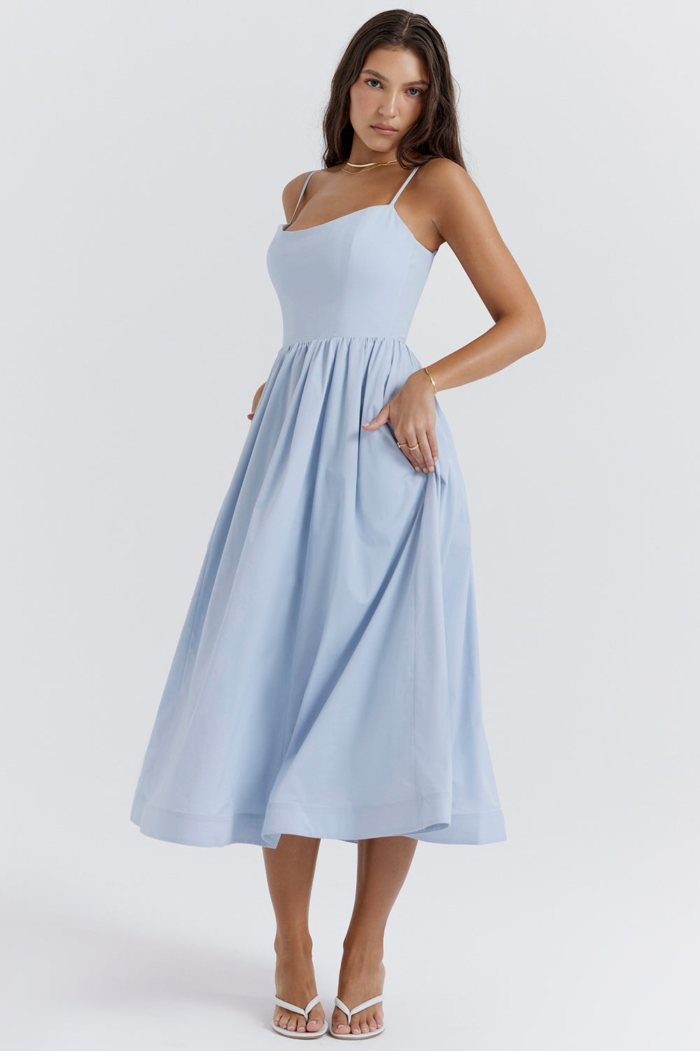 Sleeveless Open Back Midi Dress | Elegant Design for Special Occasions