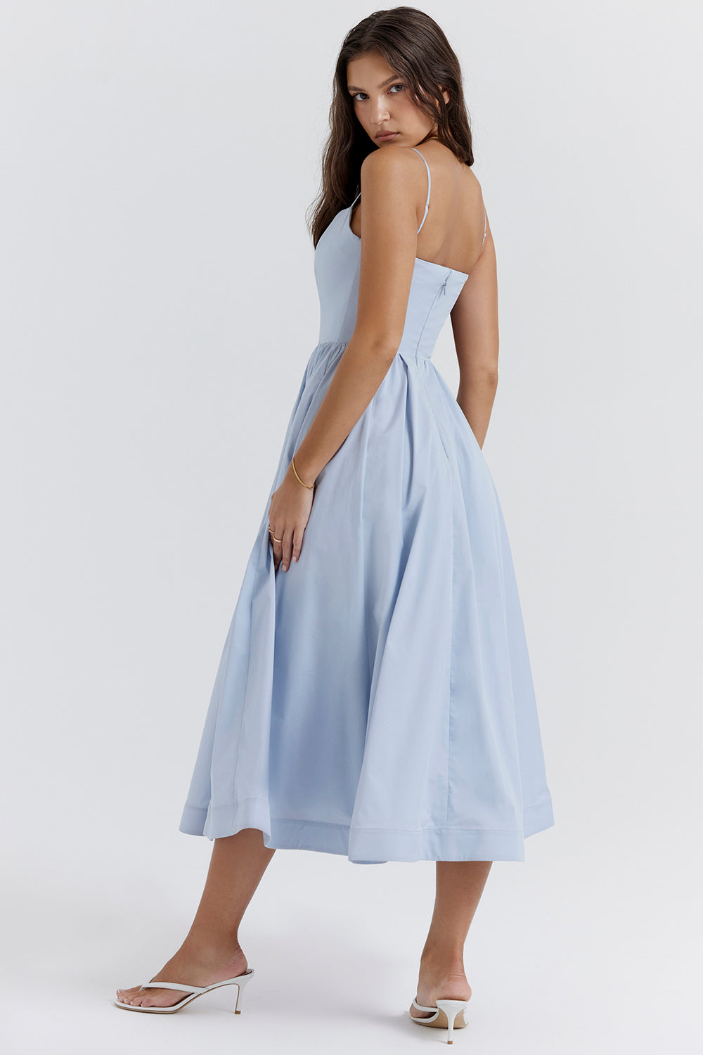 Sleeveless Open Back Midi Dress | Elegant Design for Special Occasions