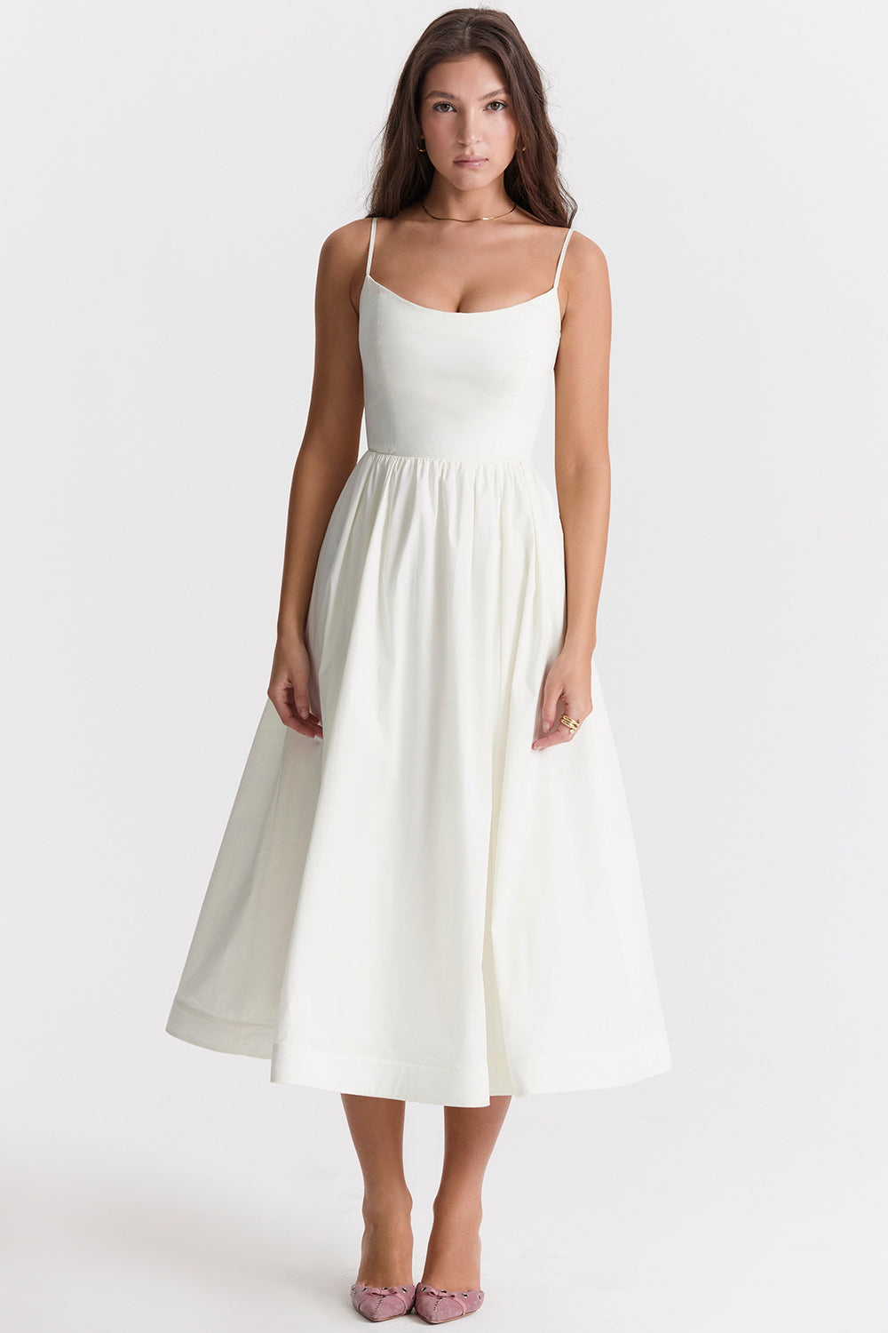Sleeveless Open Back Midi Dress | Elegant Design for Special Occasions