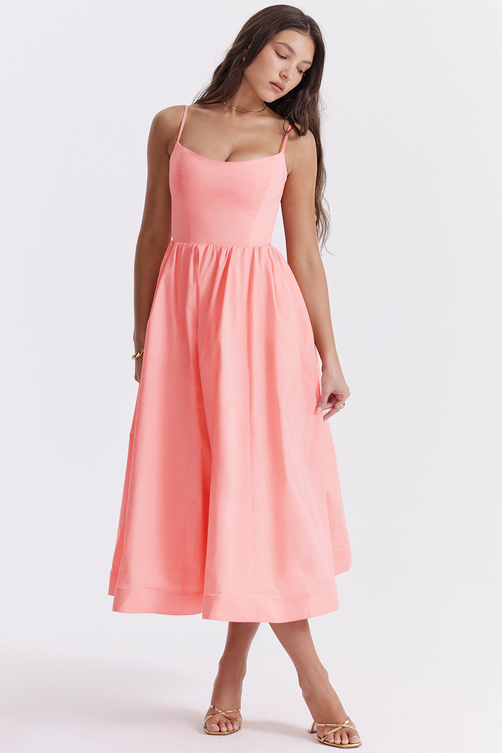 Sleeveless Open Back Midi Dress | Elegant Design for Special Occasions