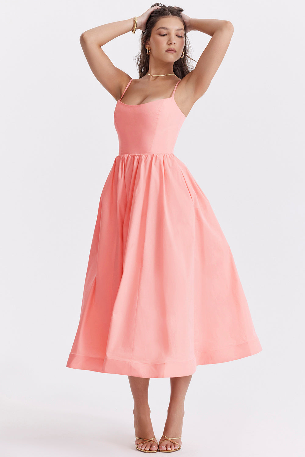 Sleeveless Open Back Midi Dress | Elegant Design for Special Occasions