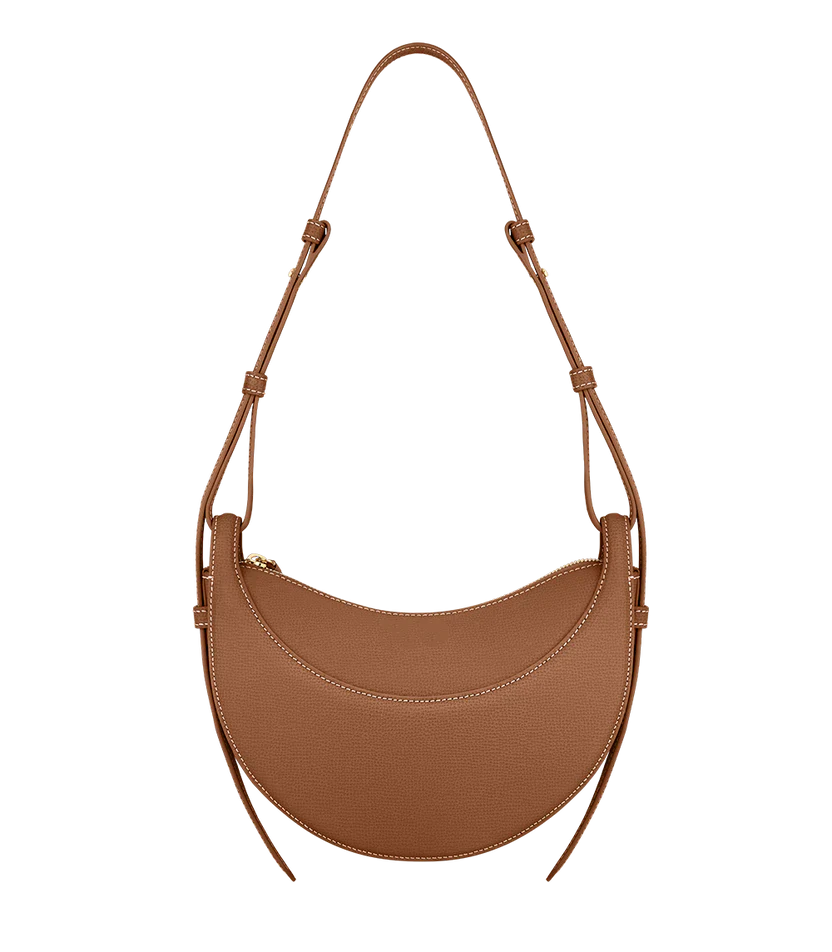 Vegan Leather Shoulder Bag - Stylish Crescent Design for Everyday Use