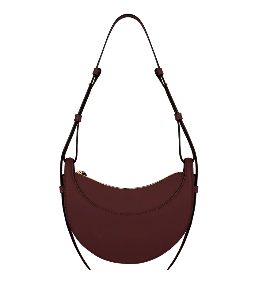 Vegan Leather Shoulder Bag - Stylish Crescent Design for Everyday Use