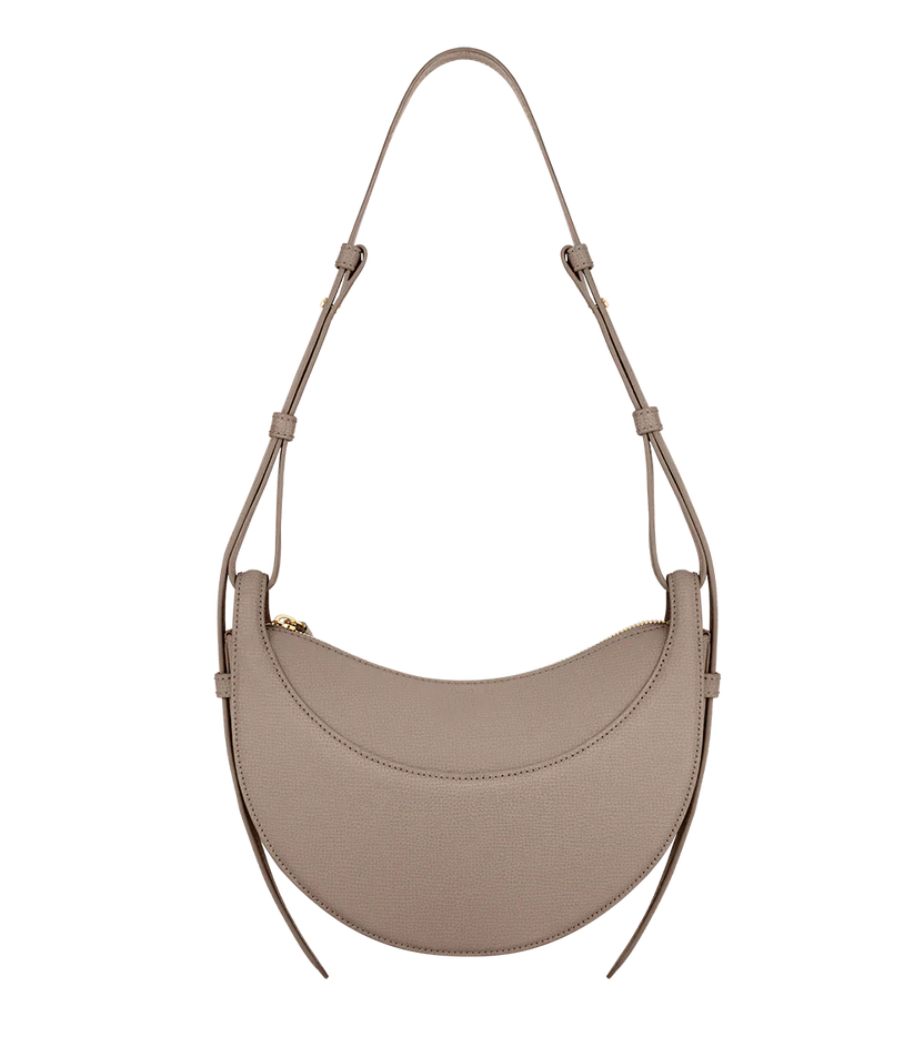 Vegan Leather Shoulder Bag - Stylish Crescent Design for Everyday Use