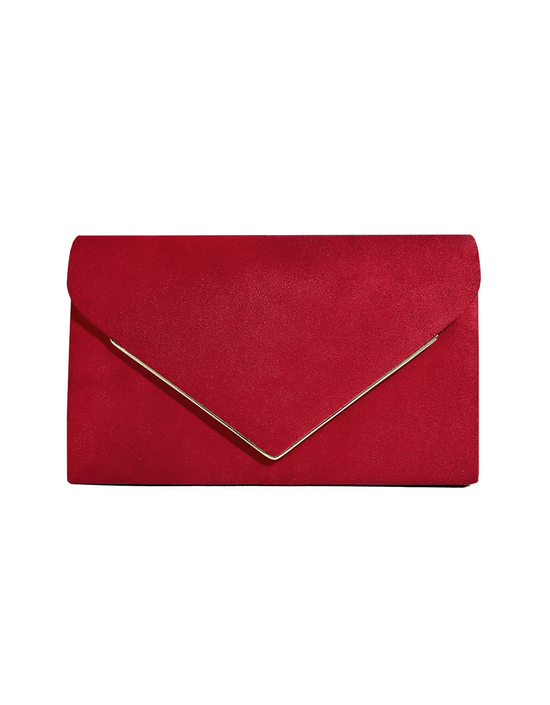 Suede Velvet Envelope Clutch Bag for Evening Events and Parties