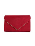 Suede Velvet Envelope Clutch Bag for Evening Events and Parties